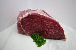 Beef fresh silverside on display.